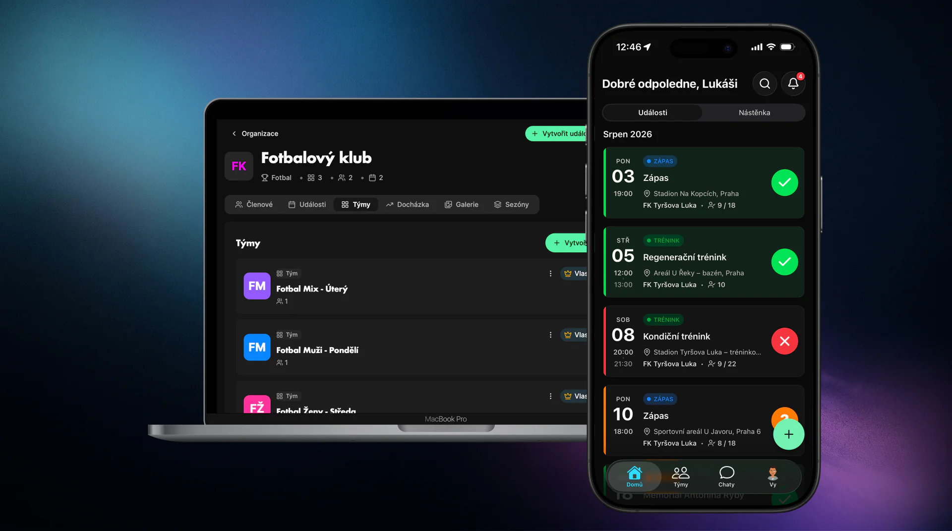 Teamix application interface